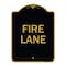 Signmission Designer Series Sign Fire Lane Supplementary, Black & Gold Aluminum Sign, 18" x 24", BG-1824-23991 A-DES-BG-1824-23991 - alternate 1